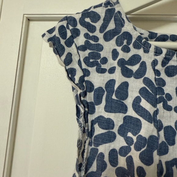 Piazza Del Tempio Italy Women's Leopard Print 100% Linen Dress Med Spring Beach - Picture 4 of 11